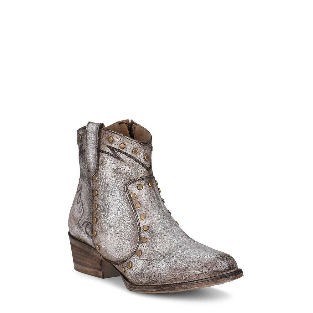 Circle G by Corral Embroidery & Studs Metallic Rustic Western Boots Size 7 M